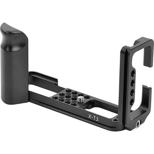 Hand Grip Quick Release L Plate/L Bracket for Fuji X-T3 XT3 Digital Camera with 1/4 inch Thread Screw CNC Metal Board
