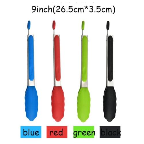 Silicone BBQ Grilling Tong Salad Bread Serving Tong Non-Stick Kitchen Barbecue Grilling Cooking Tong with Joint Lock