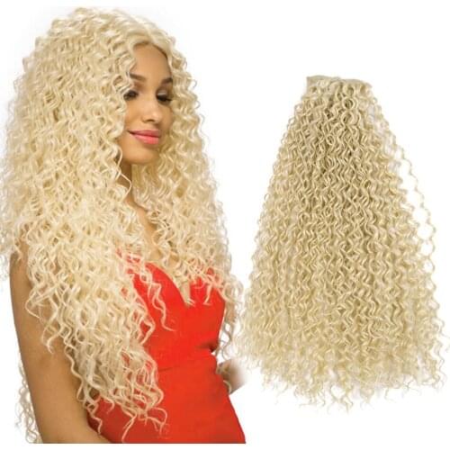 Synthetic Hair Clip in Hair Extensions Kinky Curly 7 Pieces/Lot 22 Inches 16 Clips Heat Resistance By BOOMING HAIR