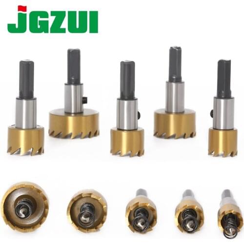 5 Sizes HSS Drill Bit High Speed Steel Carbide Tip Hole Saw Tooth Cutter Metal Drilling Woodwork Cutting Carpentry Crowns