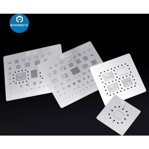 AMAOE High Quality Japan Steel BGA Reballing Stencils Template for iphone 12 pro max/mini/ipad air 2020 A14 Soldering Steel Net
