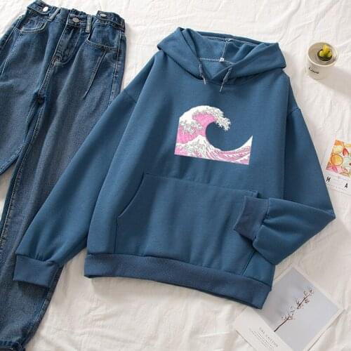 Vintage Cotton Hooded Hoodies for Women Aesthetic Pastel Pullover Ladies Korean Harajuku Streetwear Drop Shoulder Sportswear