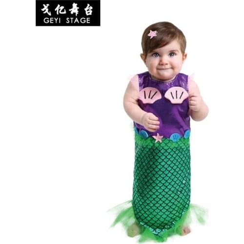 2019 sexy costumes for baby girls princess ariel dress The little Mermaid Ariel princess Cosplay costume mermaid dress