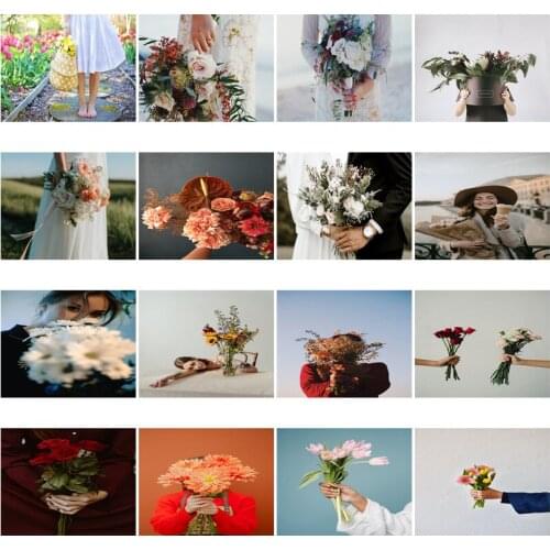 5D Diy Diamond Embroidery Mosaic Wedding Bouquet Paintings Rhinestone Pictures Gift Wall Art Flowers Posters Home Decoration