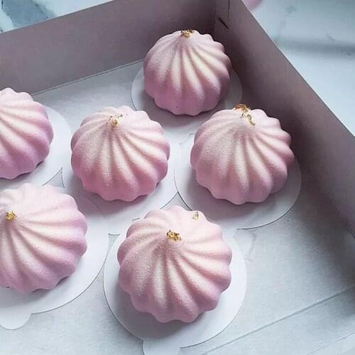 6 even Pumpkin Mousse Mould DIY Baking Mould Silicone Fondant Mould Cake Mould