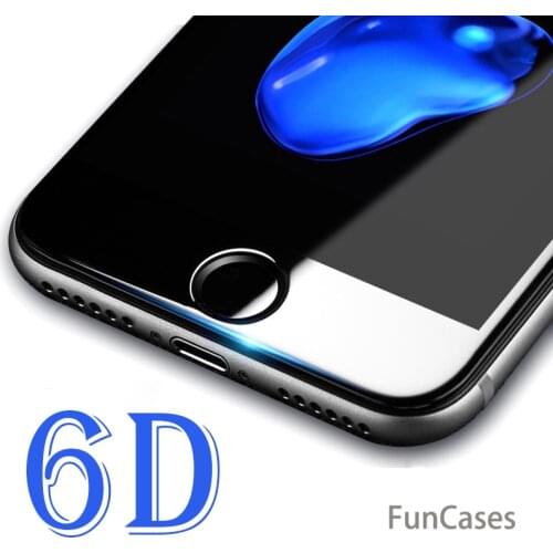 6D 9H 3D Hardness Curved Edge Tempered Glass For Iphone X 10 6 6S 7 8 6Plus 6Splus 7Plus 8Plus Glass Screen Protector Telephone
