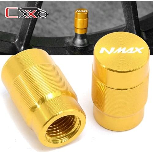 For YAMAHA NMAX N-MAX 125 155 2015 2016 2017 2018 2019 WiHT LOGO Aluminium Wheel Tire Valve caps Airtight Covers