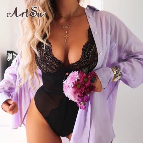 ArtSu Fishnet Bodysuits