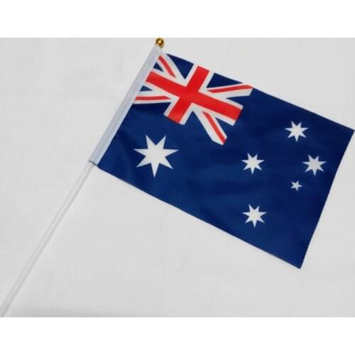 21*14cm Australian National Flag 10pcs/pack hand waving Australia flag Activity/parade/Sports/Home Decoration