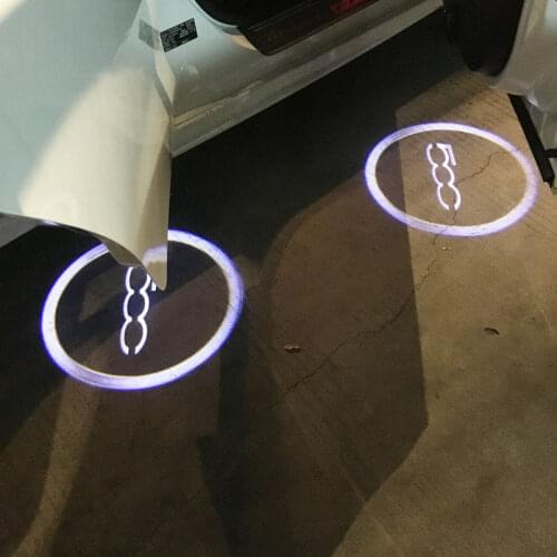 Car Styling LED Lamp Car Shadow Door Light Wireless Laser Projector Logo Led Welcome Lamp For Fiat 500 Abarth Punto Bravo