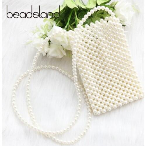 Beadsland Simulated-pearl Mobile Phone Bag Sheath Handiwork Crochet Slung Fashionable Personality Gifts 40183