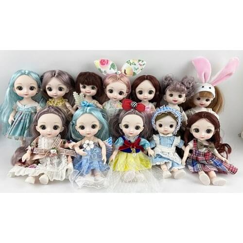 BJD Doll Dimple Smile 13 Moveable Jointed 16cm Surprise Dolls Toys Baby Dolls Accessories Clothes for Dolls Girl Gifts