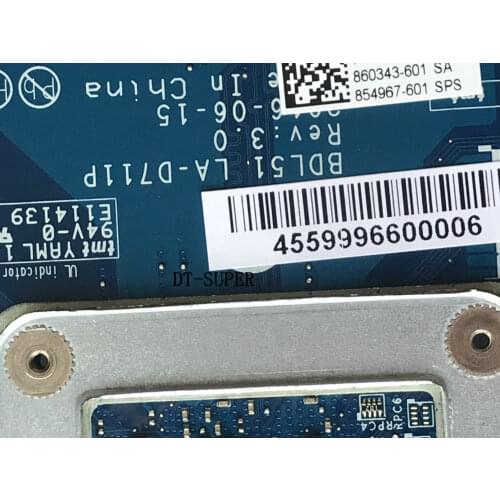 FAST SHIPPING. BRAND NEW 854967-501 MAINBOARD For HP 15-BA MOTHERBOARD WITH CPU A6-7310 R5 M330