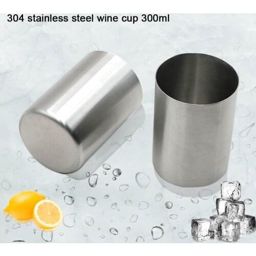 300ml Drinking Cup 304 Stainless Steel Home Travel Shiny Beer Water Juice Tea Coffee Milk Mug Home Kitchen Drinkware