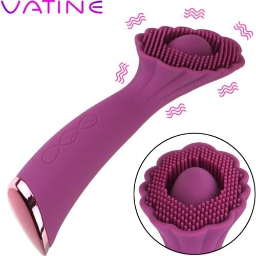 Flower Shape Brush Massage Vibrator Vagina Clit Stimulation Oral Sex Massage Female Masturbation Sex Toy for Women Sex Product