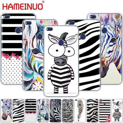 HAMEINUO Zebra black and white stripes Newest Cover phone Case for huawei Ascend P7 P8 P9 P10 P20 lite plus pro G9 G8 G7 2017