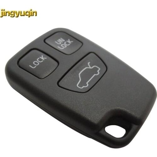 Jingyuqin 3 Button Car-styling Remote Fob New Uncut Blade Car Key Shell For Volvo S70 V70 C70 S40 V40 XC90 XC70 Key Case Cover