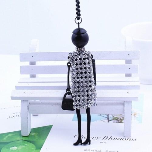 HOCOLE New Fashion doll Pendant Necklace Jewelry sales lovely dress doll pendant jewelry women doll necklace free shipping