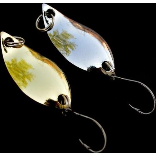 Small Fishing Spoon Lures 5pcs/lot Metal Silver Gold Single Hook Mini Fishing Spoon Salmon Trout Hard Lure 2.5g 3.5g 5g