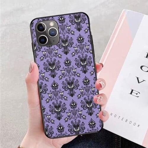 For iPhone Haunted Mansion Wallpaper Soft TPU Border Apple iPhone Case