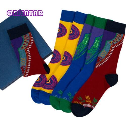 3 Pairs/pack Women Socks African Design Colorful Soft Socks Leisure Cotton Warm African Women Sock Gift Female WYB468