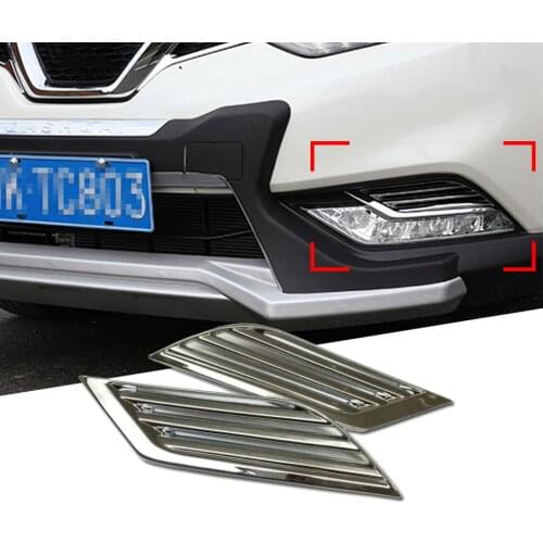 Fit For Nissan Qashqai J11 2015 2016 2017 2018 2019 Chrome Front Fog Light Lamp Cover Trim Bezel Exterior Car Accessories