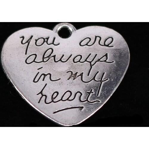 5Pcs Heart Charms for Jewelry Making Charms Pendants Diy Jewelry Findings Accessories Handmade Jewelry 20x21mm