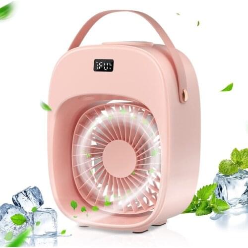Portable Air Conditioner Mini Air Cooler Fan with 3600MAh/Night Light Personal Air Cooler LCD Display for Home Office