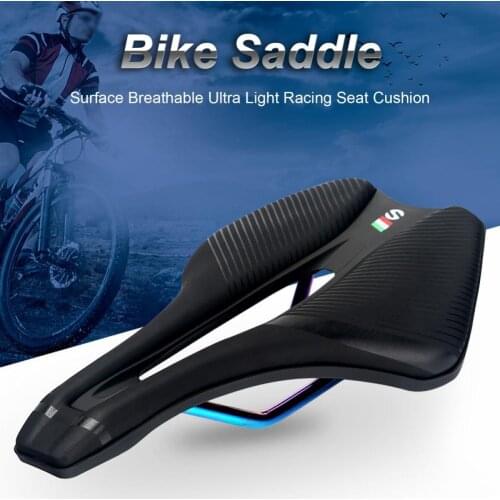Bike Saddle Widen Surface Breathable Long Mountain Cycling Hollow Saddle Ultra Light Racing Seat Cushion for Bicycle Accessories