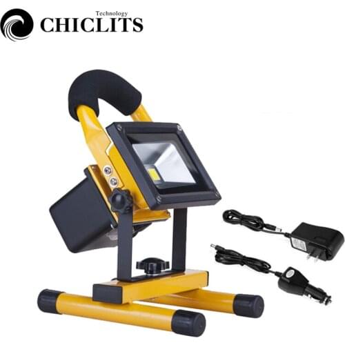 LED Projector Flood Lights Street Light 10W 20W IP65 Waterproof Refletor EU Plug Outdoor Camping Portable Rechargeable Spotlight