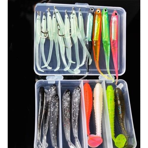 TOMA 2016 Hot! 23pcs/lot Multi Fishing Lure Mixed Colors Soft Lure Kit Wobbler Fish Fishing Tackle pesca iscas artificias