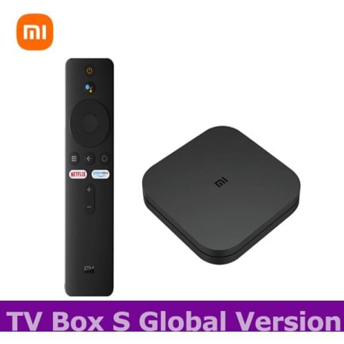 Global Version Xiaomi Mi TV Box S 4K Ultra HD Android TV 9.0 HDR 2GB 8GB WiFi Cast Netflix Smart Mi Box S Media Player Google