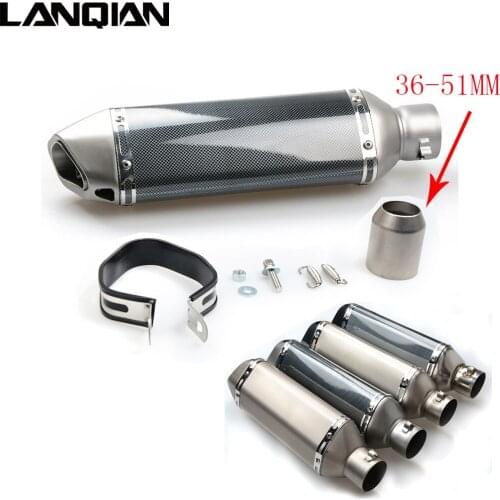 Universal Motorcycle Modified Exhaust MUFFLER pipe For Yamaha YZF R125 YZF R15 YZF R25 YZF R3 MT-02 MT-25 YZF R1/R1M MT-01