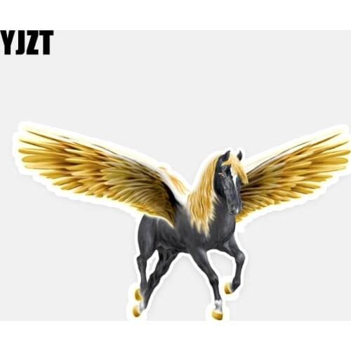 YJZT 16CM*9.2CM Fashion Animal Flying Horse PVC Car Sticker Decal Car Accessories 5-0777