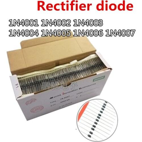 100pcs/lot diode 1N4001 1N4002 1N4003 1N4004 1N4005 1N4007 1N4148 1N5399 1N5408 1N5817 1N5819 1N5822 1N60 RL207 1N5401