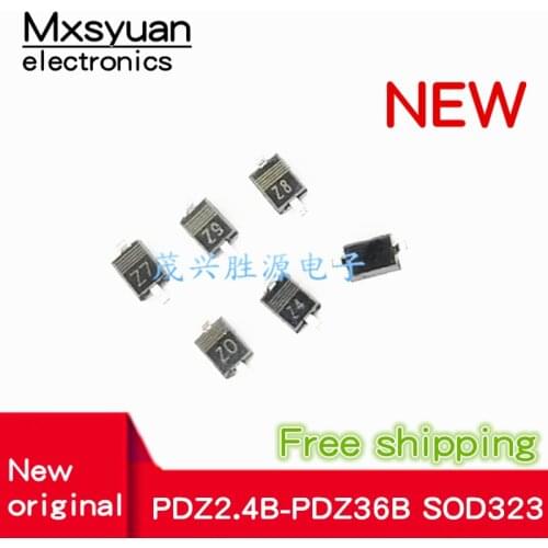 100PCS/LOT New original PDZ2.4B PDZ2.7B PDZ3.0B PDZ3.3B PDZ3.6B PDZ3.9B PDZ4.3B PDZ4.7B PDZ5.1B PDZ5.6B PDZ6.2B SOD323 0805