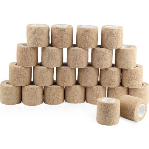 24pcs self-adhesive Tattoo Grip Cover Bandage Roll self-adherent Cohesive Bandage Tape Strong Sports Tape Wrist for tattoo Grip