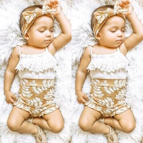 Pudcoco 3PCS Toddler Baby Girl Summer Clothes Lace Sling Tops Floral Shorts Outfits 2020 Baby Clothing