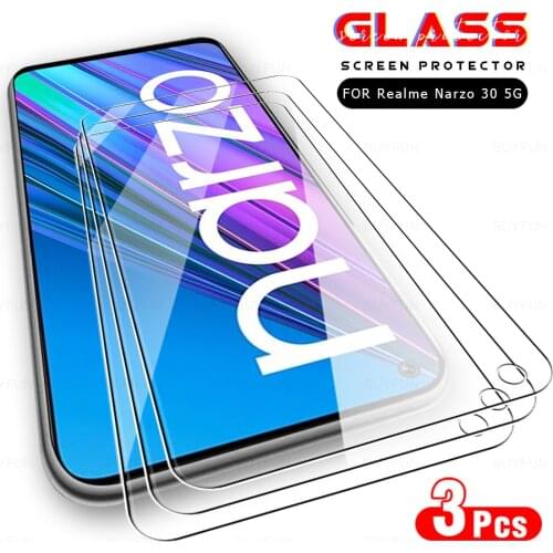 3pcs glass for realme narzo 30 5G screen protector for oppo realme narzo 30 narzo30 5G tempered glass realmy safety films