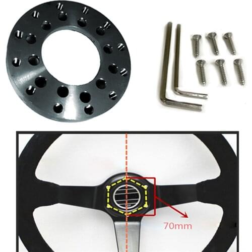 70MM Steering Wheel Adapter Plate for Logitech G25 G27 Steering Wheels Modification Set Aluminum 24 Hole Adapter DIY Parts