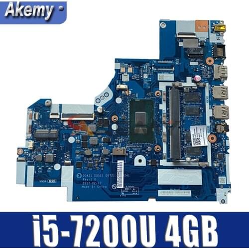 Akemy For Lenovo 320-15ISK 320-15IKB 320-17IKB Notebook Motherboard DG421 DG521 DG721 NM-B241 i5-7200U RAM 4GB Tested testing
