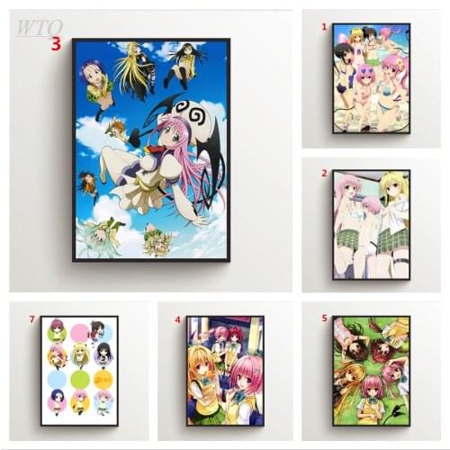 To Love Ru Lala Momo Darkness Mikan Anime Posters Canvas Painting Posters and Prints Wall Posters Wall Art Picture Home Decor