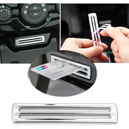 Car accessories ABS Chrome Trim Ring Card Nest Decoration Sequins Sticker for Ford Fiesta 2012-2016 for Ecosport 2009-2016