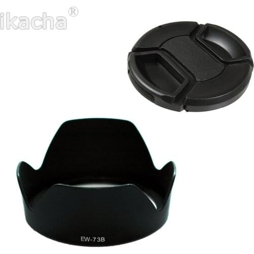2in1 EW-73B Camera Lens Hood + 67mm Lens Cap for Canon EF-S 18-135mm f/3.5-5.6 IS STM Lens for 650D 700D 600D 60D Lens Protecor