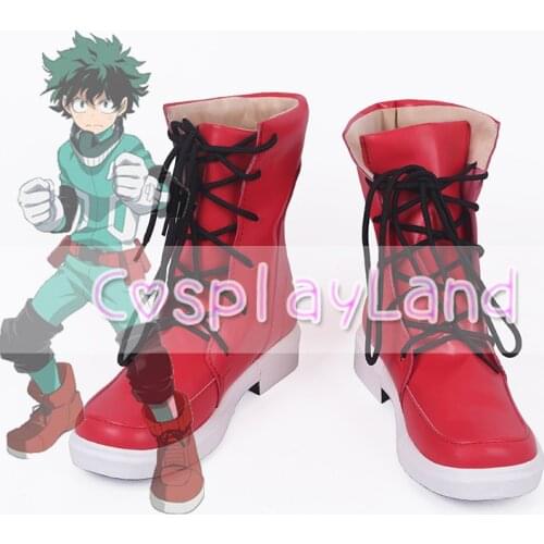 My Hero Academia Izuku Midoriya Cosplay Boots Shoes Men Cosplay Costume Party Shoes Custom Made Boots Accessories