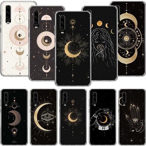 Moon Mystery Totem Witche Phone Case For Huawei P30 P40 P20 P10 Mate 20 10 30 Lite Pro P Smart Z Plus Printing Cover Coque Shell
