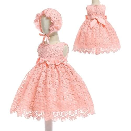 Kids Bridesmaid Wedding Flower lace Girls Dress Party Dresses Girls Princess Dress Children infant Clothing for girls