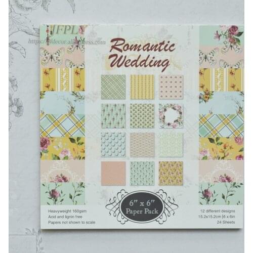 DIY Photo Album Scrapbooking Decorative Papers Love of Flowers Craft Paper 6" x 6" Single Side Printed 24 sheets/pack