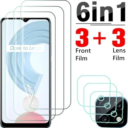 6in1 hydrogel film for realme c21 c11 c25 realmi gt neo 8 8pro narzo 30 a 30a 5g 2021 hd screen protector camera film not glass