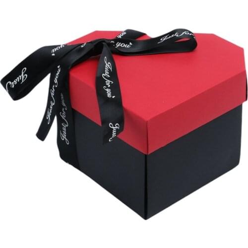 Valentines Day Finished Product Heart-Shaped Explosion Gift Box DIY Handmade Photo Album Exploding Photo Box for Lover Wife